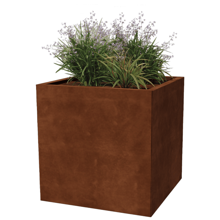 Corten jekleno korito za rože - Kvadrat - 70 x 70 cm