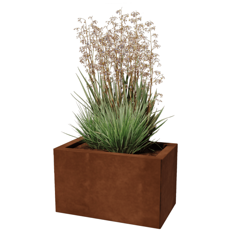 Corten jekleno korito za rože - Pravokotnik - 30 x 50 cm