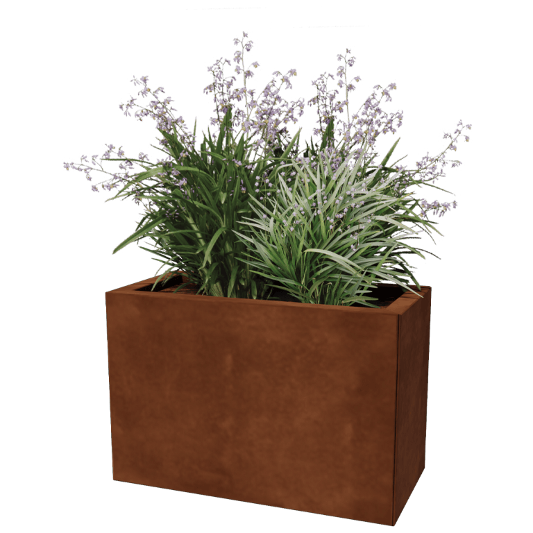 Corten jekleno korito za rože - Pravokotnik - 30 x 60 cm