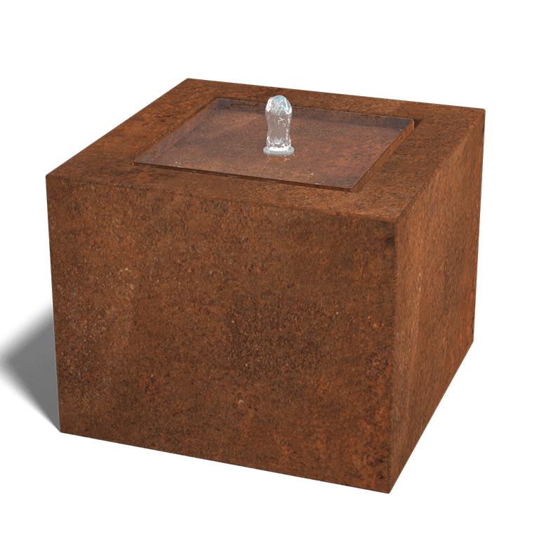 Corten jeklena fontana - Lyra - 50 x 50 x 40 cm