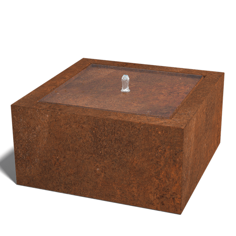 Corten jeklena fontana - Lyra - 80 x 80 x 40 cm