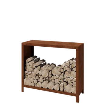 Corten jekleno Regal za drva - Indiana - 120 x 40 x 100 cm