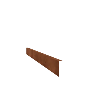 Corten jekleni vrtni robnik - Upognjen - Višina 12 cm - 240 cm