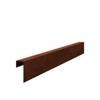 Corten jekleni prekrivni profil - 15 x 6 x 5 cm - 240 cm
