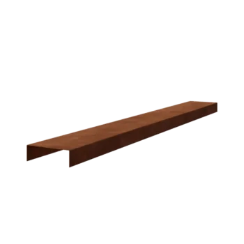 Corten jekleni prekrivni profil - 5 x 15 x 5 cm - 150 cm