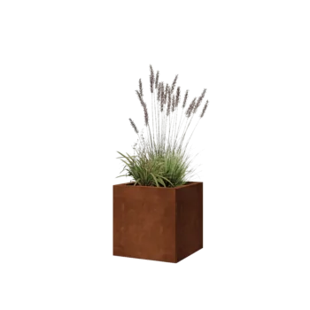 Corten jekleno korito za rože - Kvadrat - 40 x 40 x 40 cm - Brez dnoplošče
