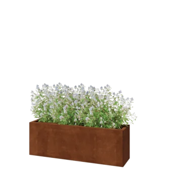 Corten jekleno korito za rože - Pravokotnik - 120 x 30 x 40 cm - Brez dnoplošče