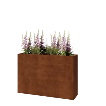 Corten jekleno korito za rože - Pravokotnik - 120 x 30 x 80 cm - Brez dnoplošče