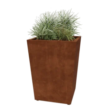 Corten jekleno korito za rože - Stožec - 80 x 80 x 101,5 cm - Varjeno - Z dnoploščo