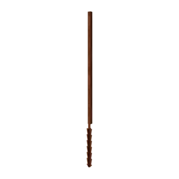 Corten jeklena ograja H - Končni steber z talnim zatičem - 190 x 6 x 6 cm - Za 4x Panel 47,5 cm