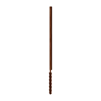 Corten jeklena ograja H - Končni steber z talnim zatičem - 190 x 6 x 6 cm - Za 3x Panel 63,3 cm