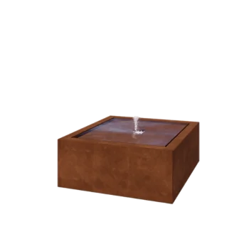Corten jeklena fontana - Lyra - 100 x 100 x 40 cm - Brez LED-osvetlitve