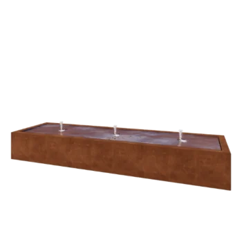 Corten jeklena fontana - Lyra - 300 x 80 x 40 cm - Z LED osvetlitvijo