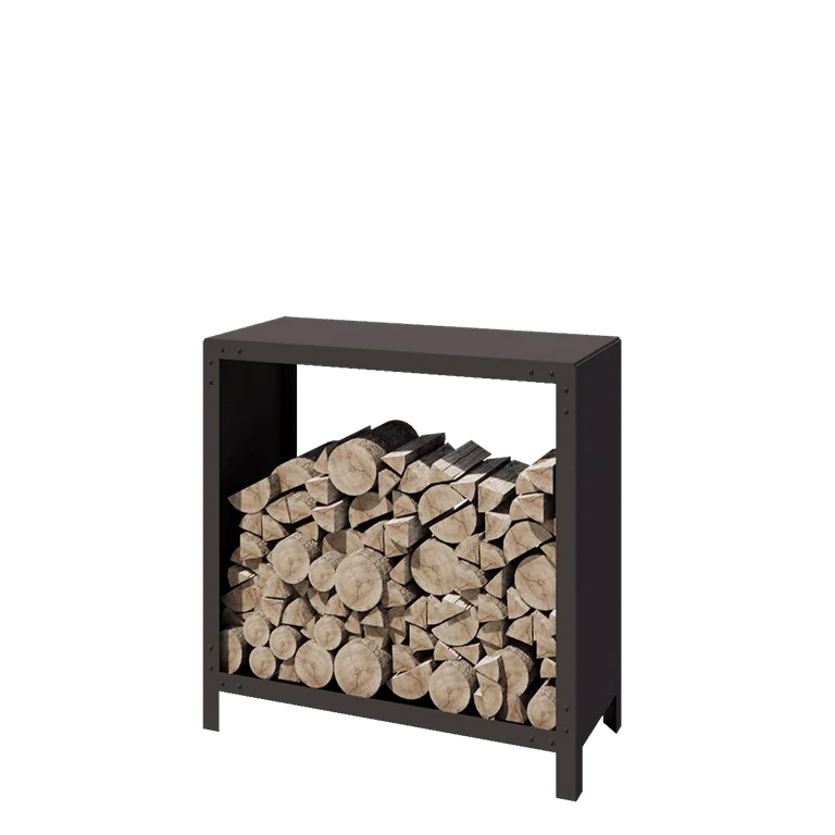 Jekleni regal za drva - Indiana - 100 x 40 x 100 cm - RAL7016 mat (antracitno siva)