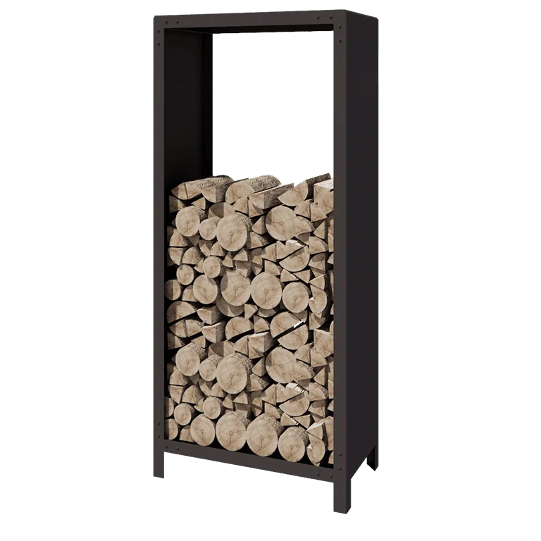 Jekleni regal za drva - Indiana - 80 x 40 x 180 cm - RAL7016 mat (antracitno siva)