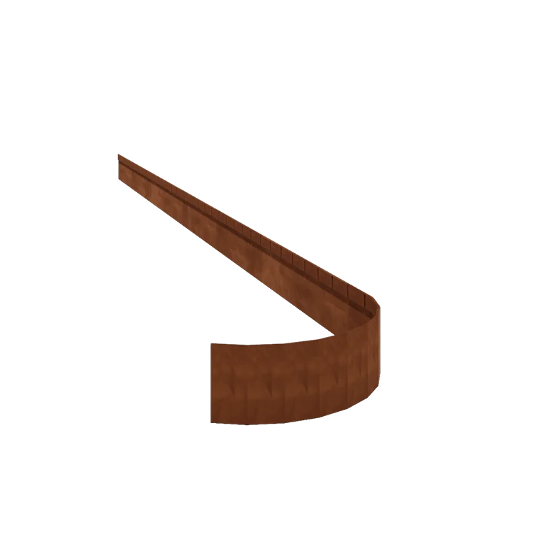 Corten jekleni vrtni robnik - Sploščen FLEX - Višina 13 cm - 150 cm