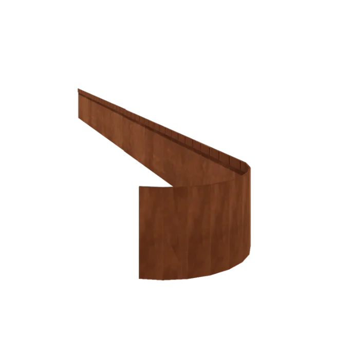 Corten jekleni vrtni robnik - Sploščen FLEX - Višina 23 cm - 150 cm