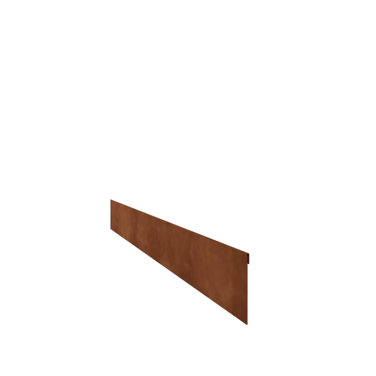 Corten jekleni vrtni robnik - Sploščen - Višina 13 cm - 240 cm