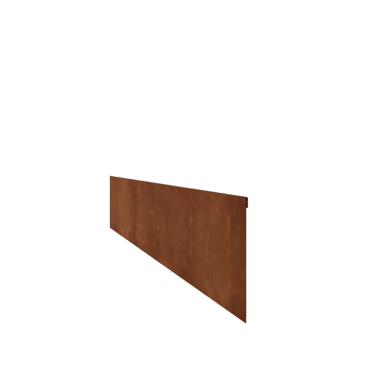 Corten jekleni vrtni robnik - Sploščen - Višina 23 cm - 150 cm