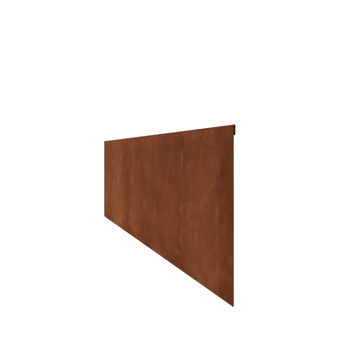 Corten jekleni vrtni robnik - Sploščen - Višina 35 cm - 240 cm