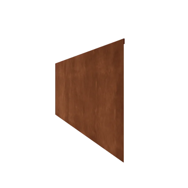 Corten jekleni vrtni robnik - Sploščen - Višina 45 cm - 150 cm