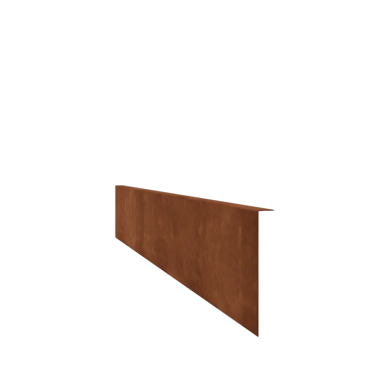 Corten jekleni vrtni robnik - Upognjen - Višina 22 cm - 150 cm