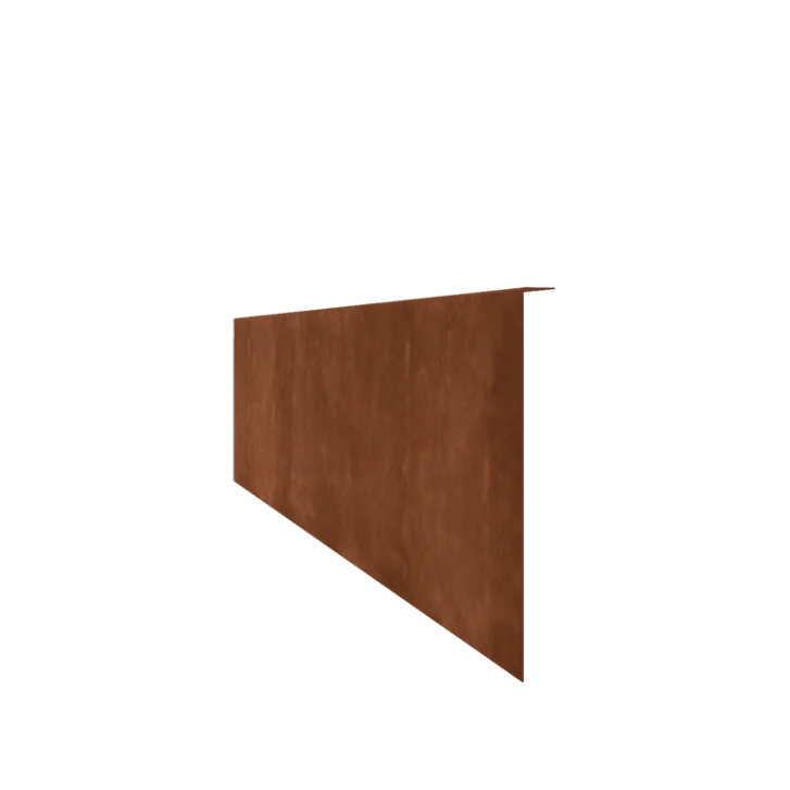 Corten jekleni vrtni robnik - Upognjen - Višina 34 cm - 240 cm