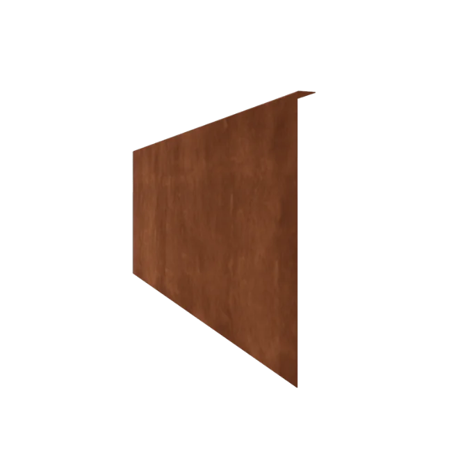 Corten jekleni vrtni robnik - Upognjen - Višina 45 cm - 150 cm