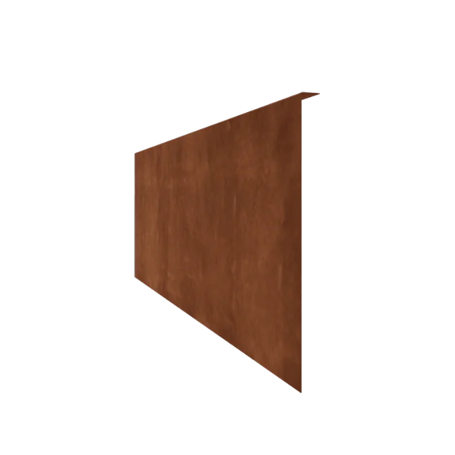 Corten jekleni vrtni robnik - Upognjen - Višina 45 cm - 240 cm