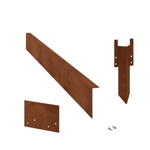 Corten jekleni vrtni robnik - Upognjen - Višina 12 cm - Celoten komplet 24 meter