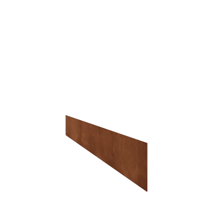 Corten jekleni vrtni robnik - Raven - Višina 15 cm - 150 cm