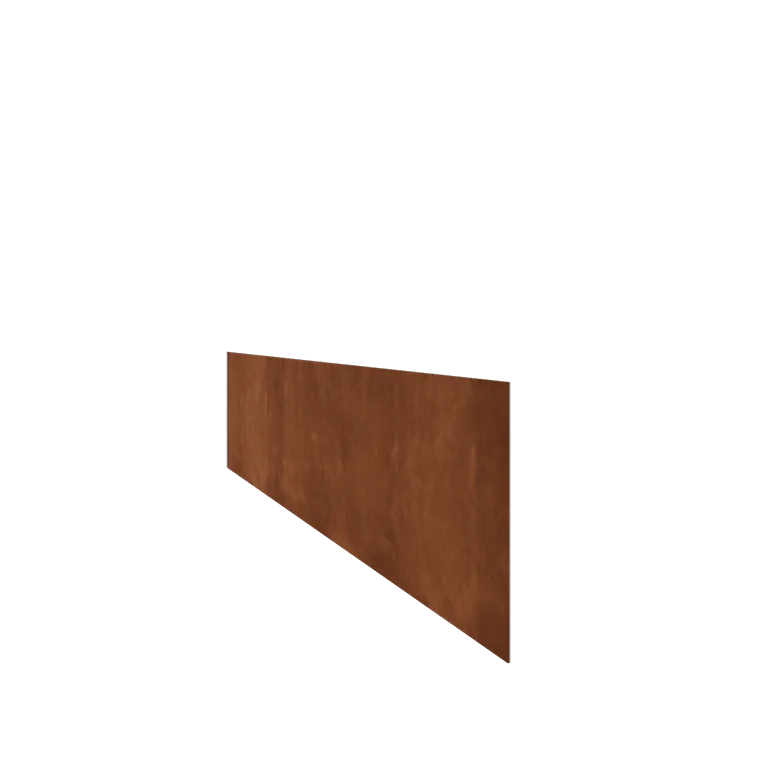 Corten jekleni vrtni robnik - Raven - Višina 25 cm - 150 cm