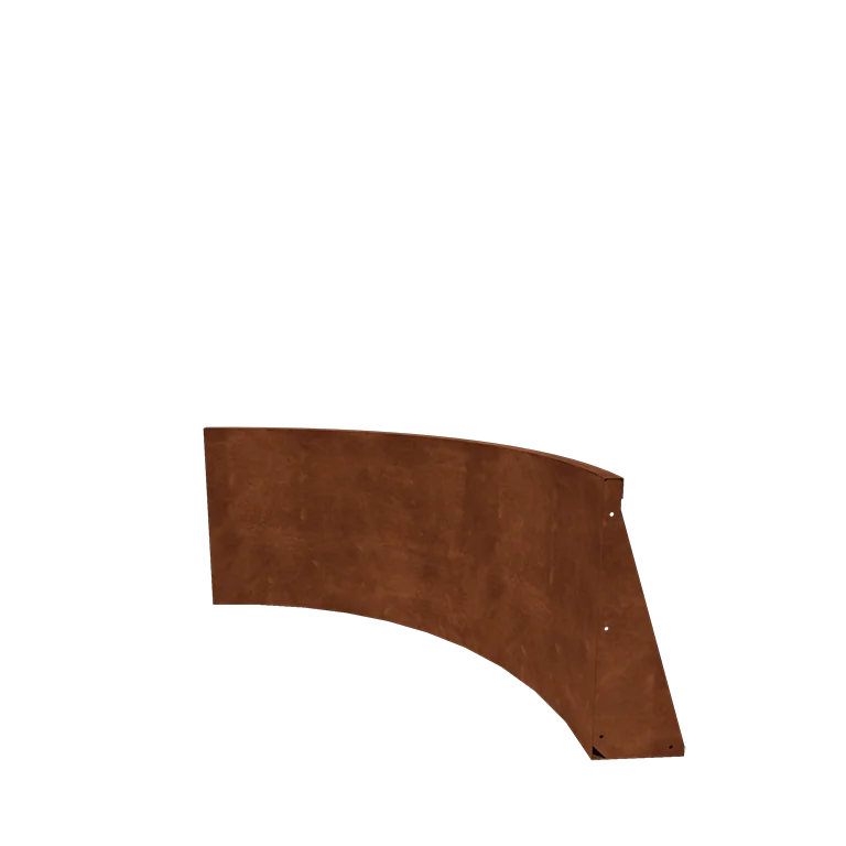 Corten jeklena škarpa - Notranji lok - 100 x 100 x 60 cm