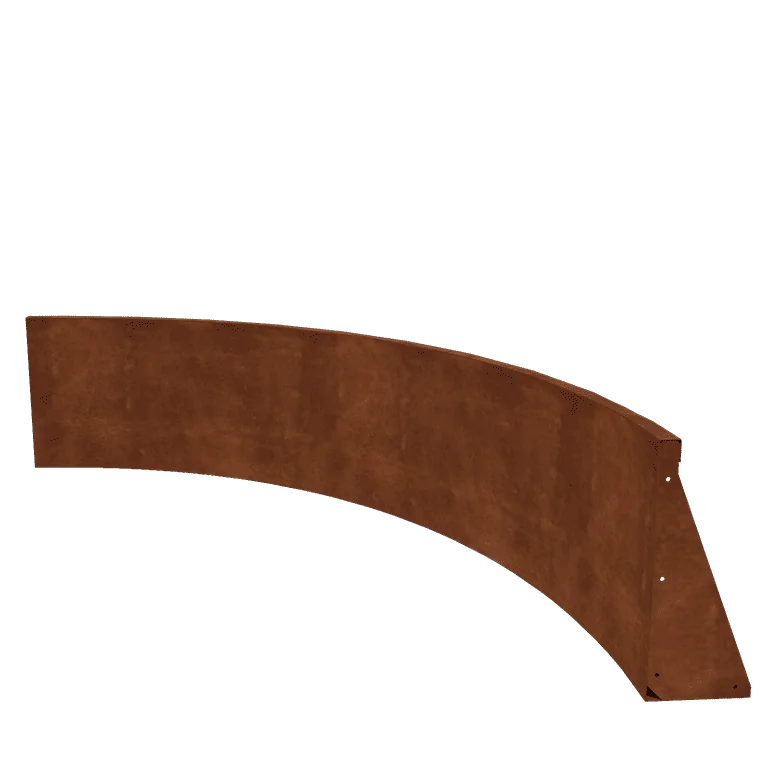 Corten jeklena škarpa - Notranji lok - 150 x 150 x 50 cm