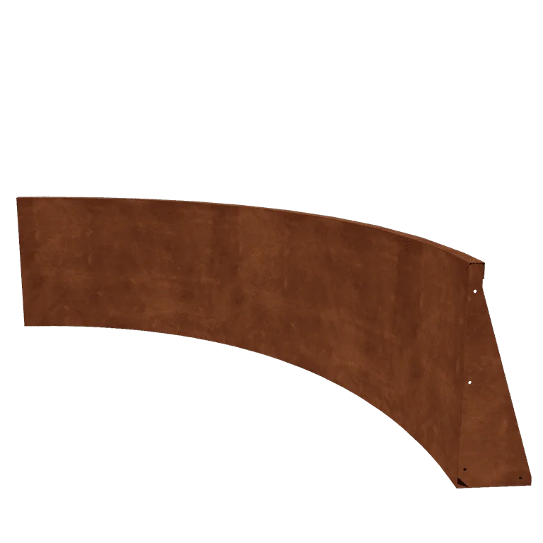 Corten jeklena škarpa - Notranji lok - 150 x 150 x 60 cm