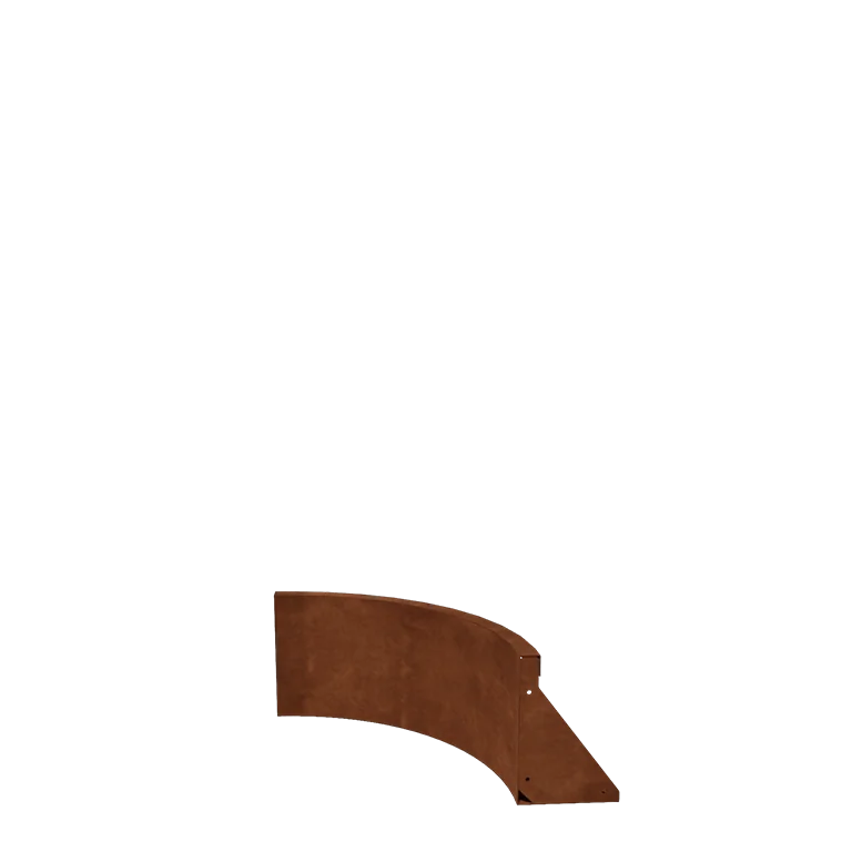 Corten jeklena škarpa - Notranji lok - 50 x 50 x 30 cm
