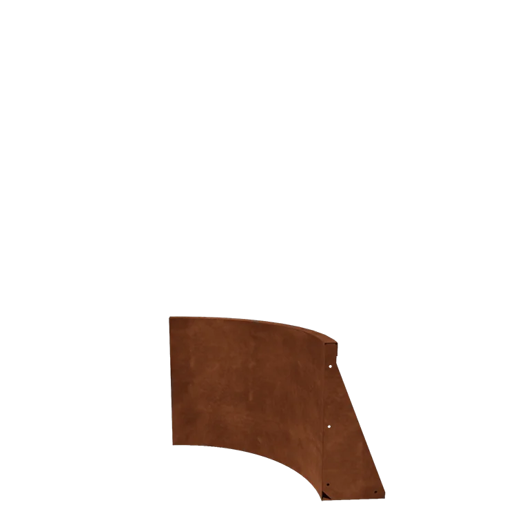 Corten jeklena škarpa - Notranji lok - 50 x 50 x 50 cm