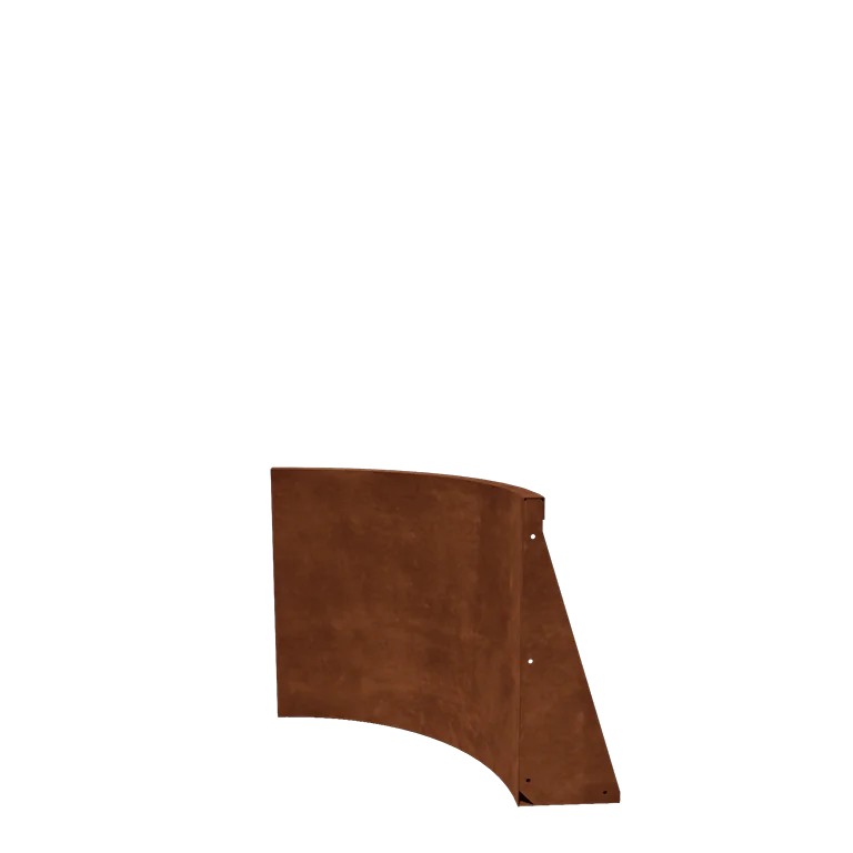 Corten jeklena škarpa - Notranji lok - 50 x 50 x 60 cm