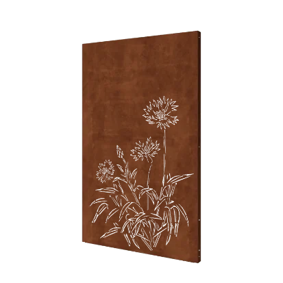 Corten jekleni panel - Modri glavinec - 120 x 6 x 190 cm