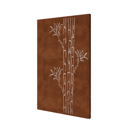 Corten jekleni panel - Bambus - 120 x 6 x 190 cm