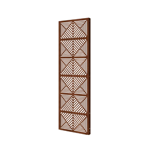 Corten jekleni panel - Črte 1 - 60 x 6 x 190 cm
