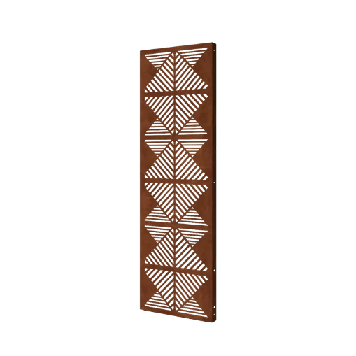 Corten jekleni panel - Črte 2 - 60 x 6 x 190 cm