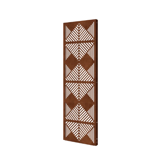 Corten jekleni panel - Črte 3 - 60 x 6 x 190 cm