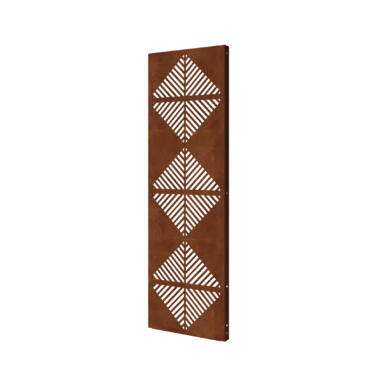 Corten jekleni panel - Črte 4 - 60 x 6 x 190 cm