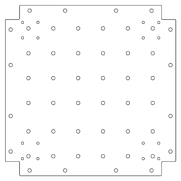 Dnoplošča iz pocinkanega jekla - 50 x 50 cm