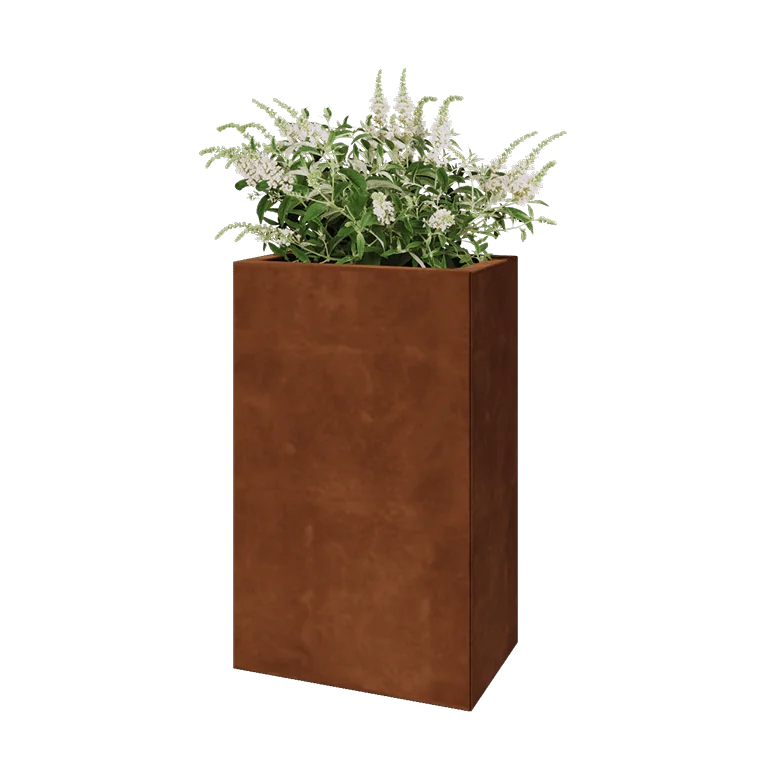 Corten jekleno korito za rože - Pravokotnik - 50 x 30 x 80 cm - Brez dnoplošče