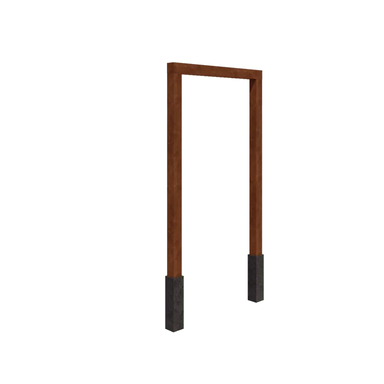 Corten jeklena pergola - Raven - 150 x 230 cm - Z betonskim podstavkom
