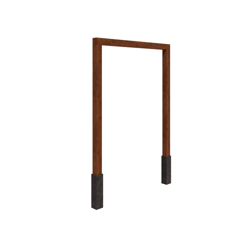 Corten jeklena pergola - Raven - 200 x 230 cm - Z betonskim podstavkom