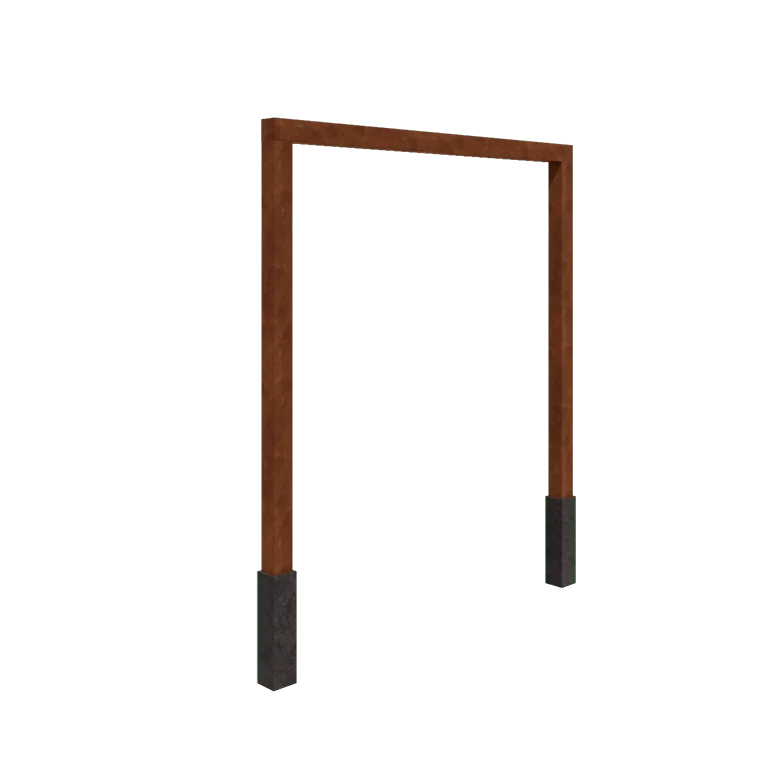 Corten jeklena pergola - Raven - 250 x 230 cm - Z betonskim podstavkom