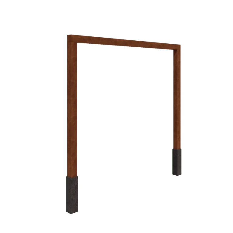 Corten jeklena pergola - Raven - 300 x 230 cm - Z betonskim podstavkom